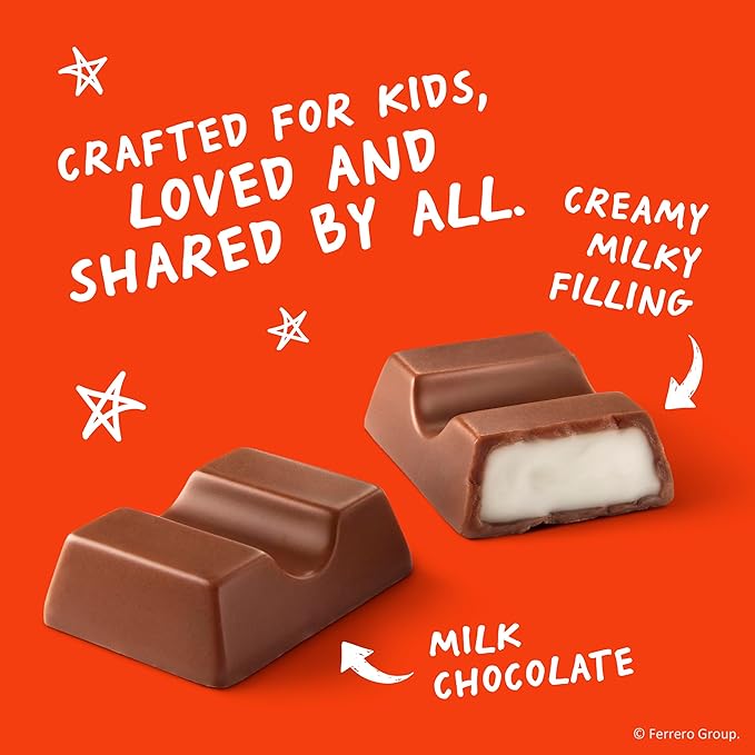 Kinder Chocolate Mini, 29.2 oz Bulk Pack, Up to 138 Minis, Milk Chocolate Bar with Creamy Milky
