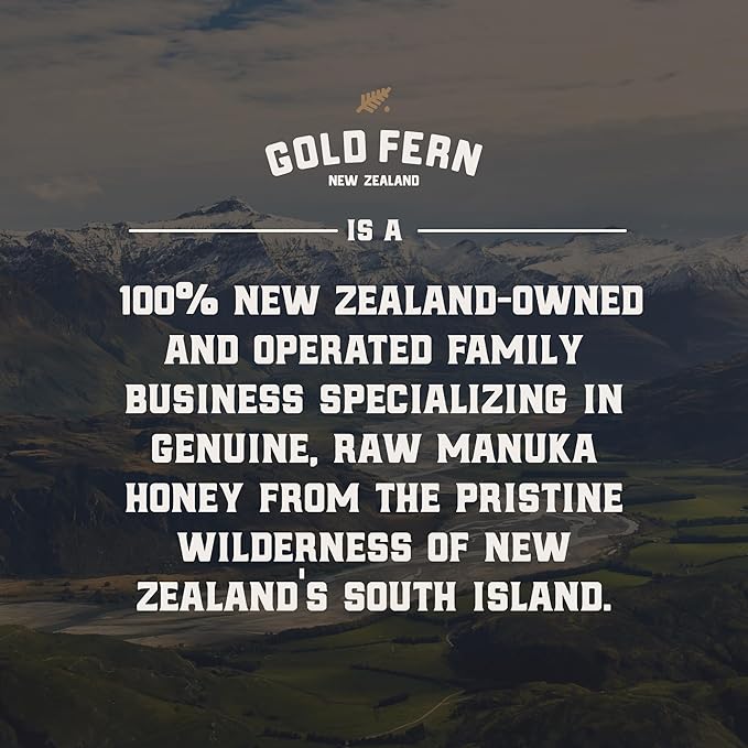 Gold Fern Honey - Raw New Zealand Manuka Honey | 8.8oz MGO 200+ | Pure, Natural, Unpasteurized, and