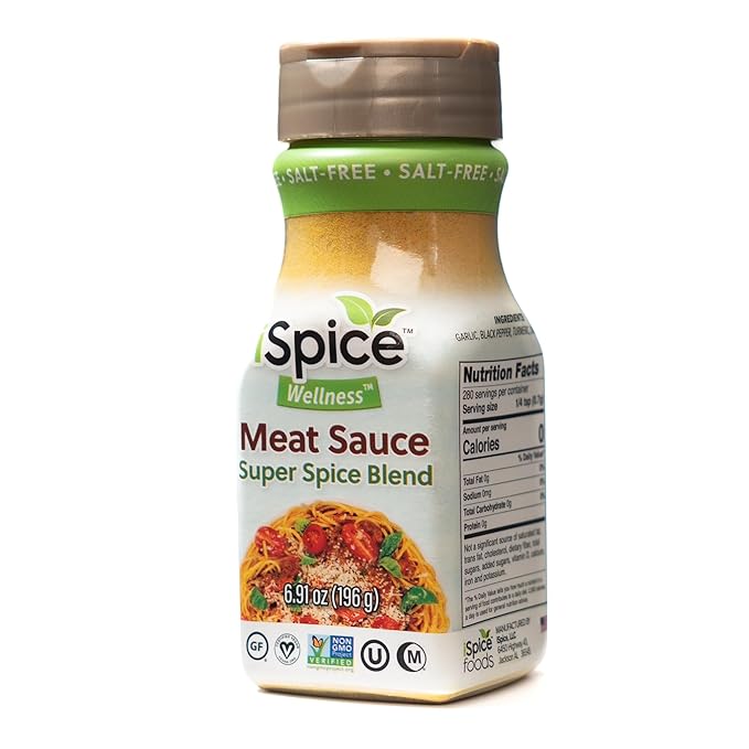 iSpice - Salt-Free | Sugar free | 100% Fat Free Pure Wellness Meat Sauce Seasoning Blend | All