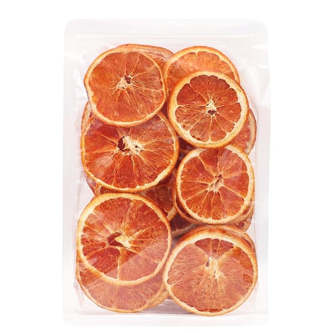 iGAOZM Dried Blood Orange Slices,3.52oz/100g,Dehydrated Orange Chips,No Sugar Added,Natural Citrus