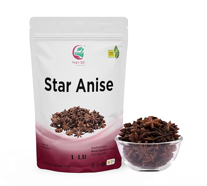 Star Anise Whole 16 Oz | Add Exotic Aroma and Rich Flavor to Your Dishes | Premium Star Anise Pods