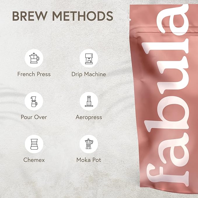 Fabula Coffee Light Roast Freshly Ground - Organic - Low Acid - Single Origin - Non-GMO - Mold Free