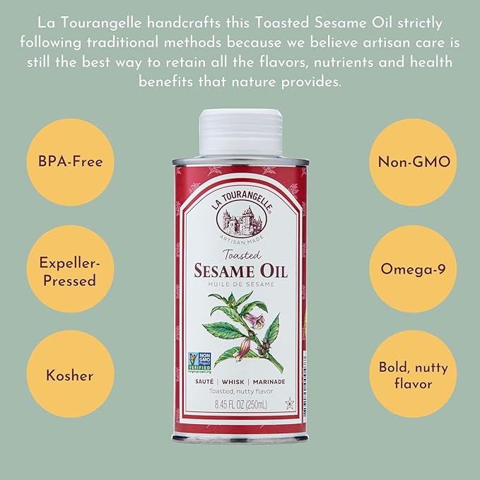 La Tourangelle, Toasted Sesame Oil, Great for Cooking, Add to Noodles, Stir-Fry, Vegetables