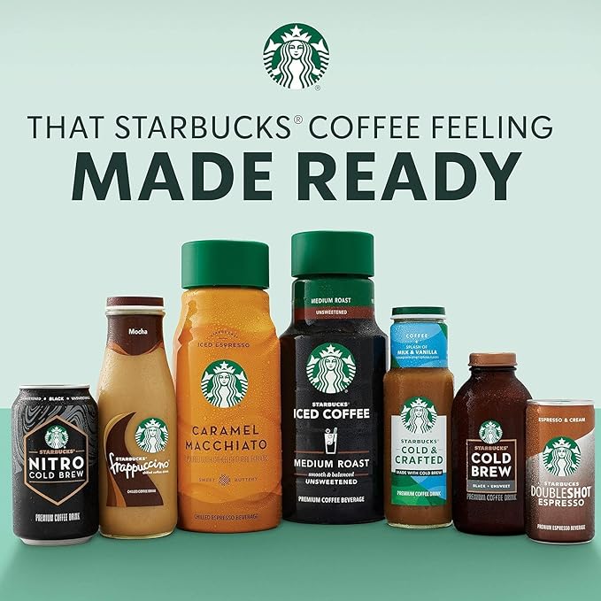 Starbucks Refreshers, 3 Flavor Variety Pack (Peach,Cherry, Stw Lmd), 12 Ounce Sleek Cans (Pack of