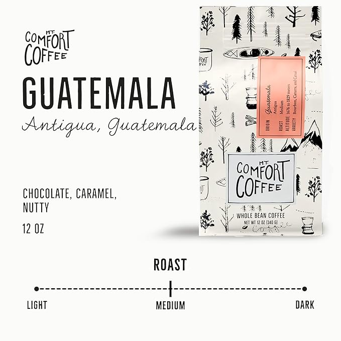 Mt Comfort Coffee Guatemala Medium Roast - Exceptional Arabica Beans from Guatemala, Medium Roasted