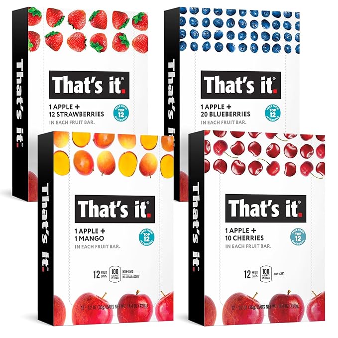 That's it. (48 Count) Variety Pack | Strawberry, Blueberry, Mango & Cherry flavors | 100% Natural