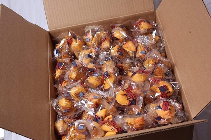 Shop and Save Individually Fresh crispy Wrapped Fortune Cookies Perfect for Snacks, Lunch, Picnic