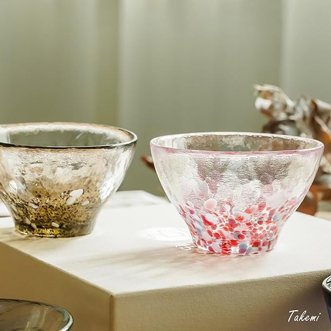 Japanese sake glass set Handcrafted Mini Glass Set Elegant Japanese Sake Cups Perfect for Any