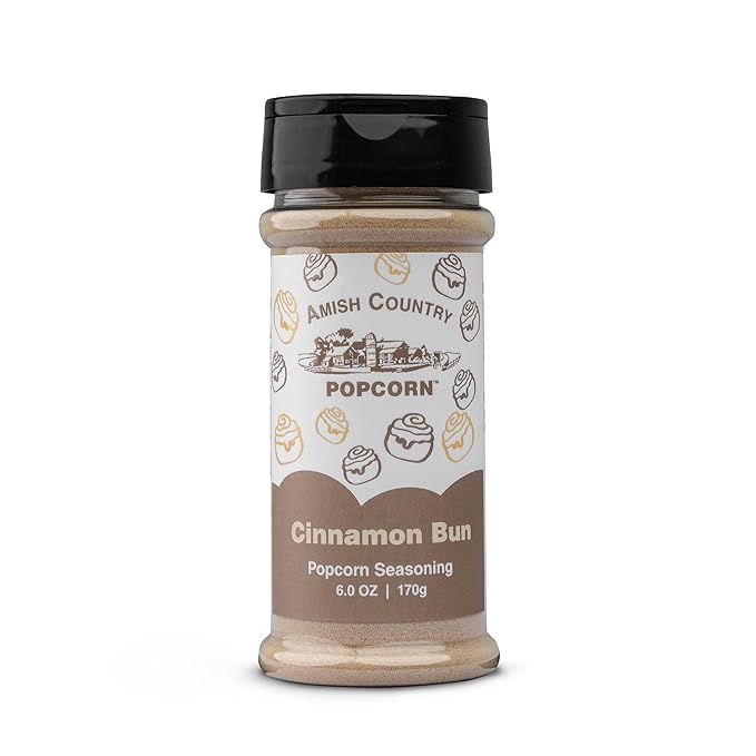Amish Country Popcorn | Cinnamon Bun Seasoning - 6 oz | Old Fashioned, Non-GMO and Gluten Free