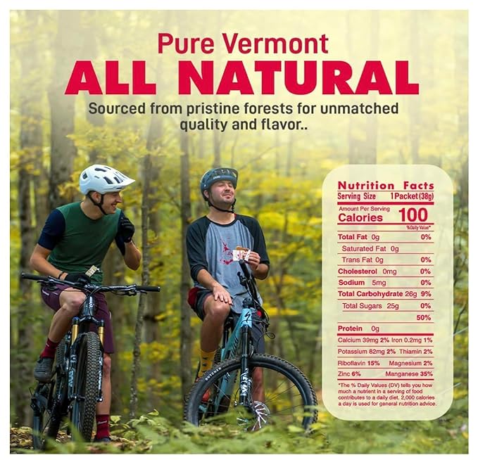 UnTapped Vermont Maple Syrup Packets for Athletes, Box of 20-0.96 Fl Oz | Organic Pure Maple Syrup