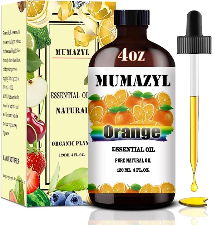 Sweet Orange Essential Oil, Sweet Orange Oil 4 Fl Oz 120ML for Diffuser Humidifier Yoga Cleaning