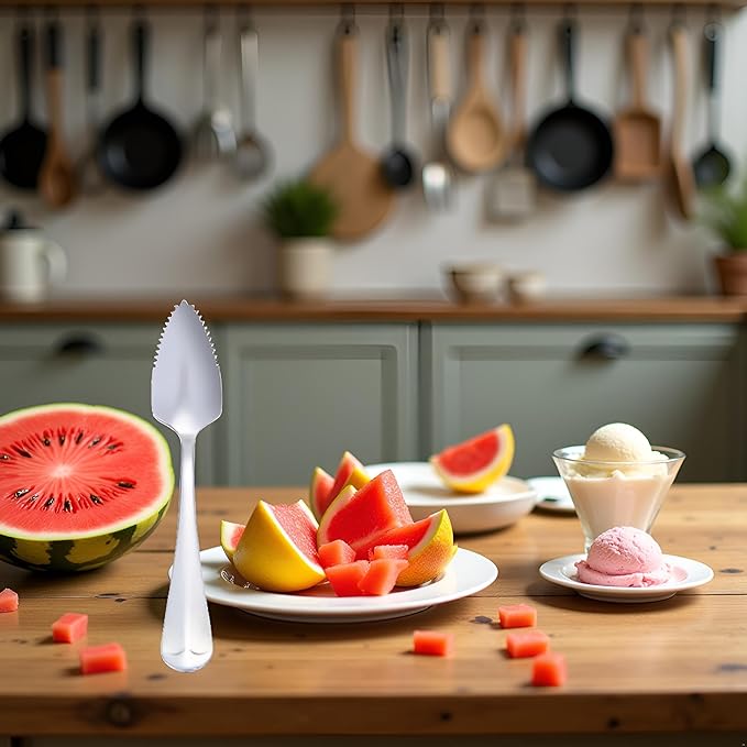 Stainless Steel Grapefruit Spoon For Citrus Fruit Watermelon Dessert Spoon Serrated Edge Ice Cream