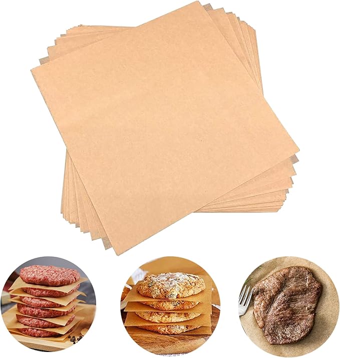 500 PCS Precut Parchment Paper Squares for Baking Cookies, Unbleached Nonstick Wax Paper Sheets for