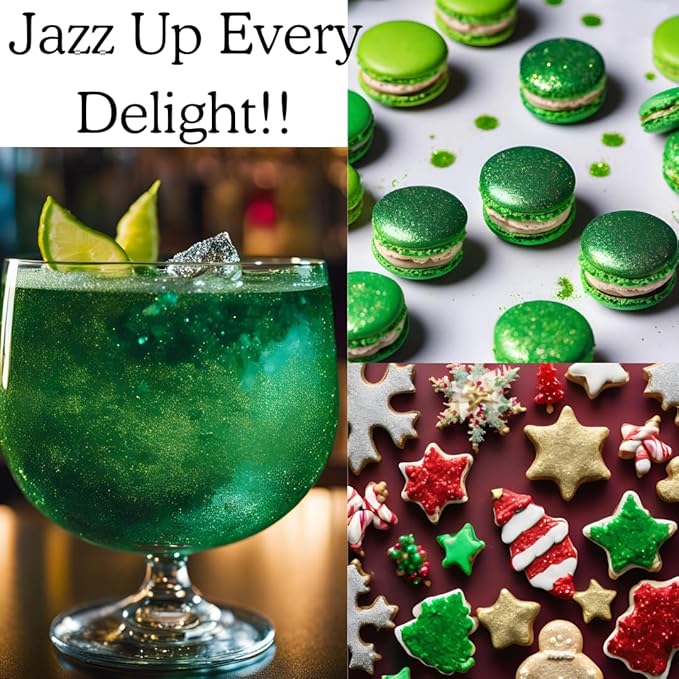 Dazzle Dust Edible Glitter Sprinkles for Cake Decorating, Drinks, Cookie, Icing, Dessert