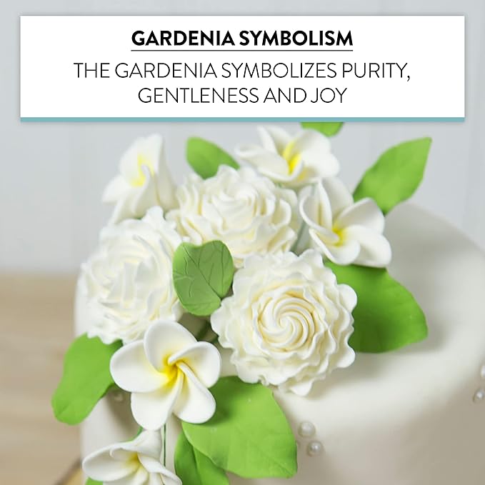 Global Sugar Art Gardenia Sugar Cake Flowers, White, 8 Count by Chef Alan Tetreault