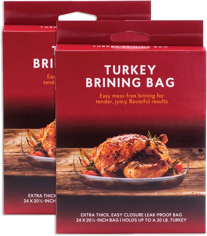 HIC Kitchen Roasting Turkey Brining Bag, Holds 20-Pound Turkey, Brining Liquids, and Seasonings