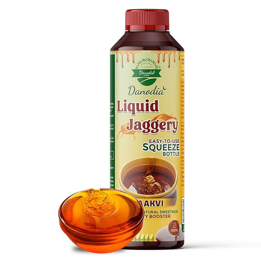 Danodia Foods LIQUID JAGGERY SYRUP (700g/1.54 lb) | Natural Sweetener from Sugarcane | No