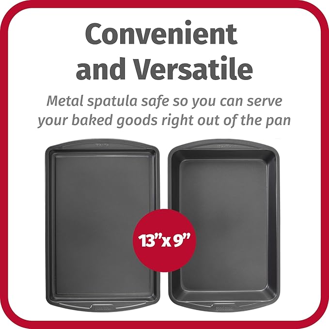 GoodCook Everyday Nonstick Steel 5-Piece Bakeware Set, Gray, Includes Cookie Sheet, Cake Pan, Loaf