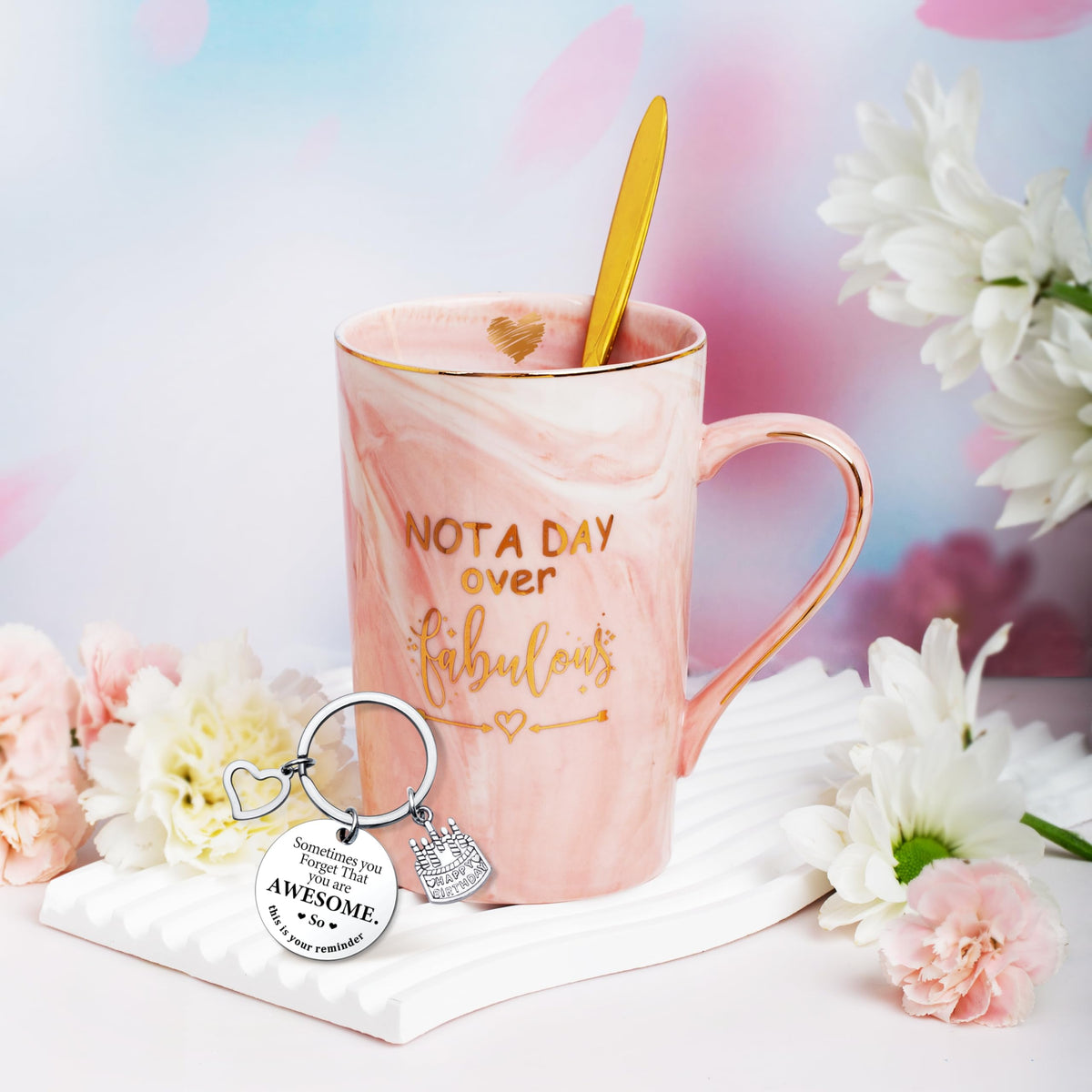Jumway Not A Day Over Fabulous Mug Gifts Set- Birthday Gifts for Women - Funny Birthday Gift Ideas