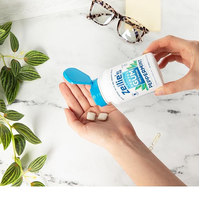 Zellie's | 100% Xylitol Peppermint Chewing Gum | No Aspartame, Gluten Free, Vegan & Kosher (240