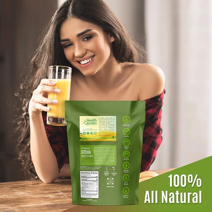 Health Garden Stevia Sweetener Powder - 4:1 Sugar Substitute - All Natural - Gluten Free - Keto