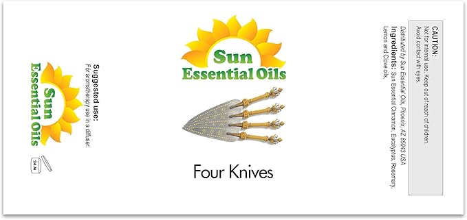 Sun Essential Oils ??16 oz Four Knives Essential Oil Blend with Eucalyptus, Clove, Rosemary, Lemon