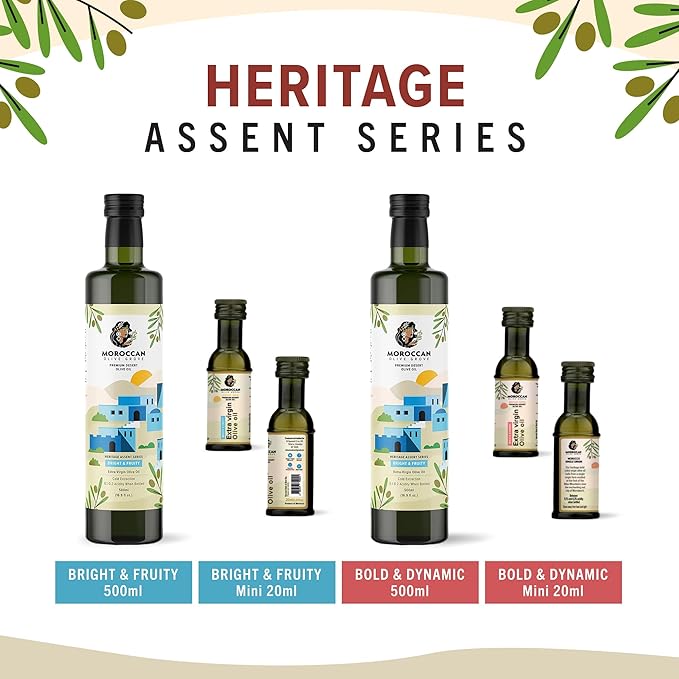 MOROCCAN OLIVE GROVE - The Red Olive Oil, Bold & Dynamic Cold-Pressed Desert Olive Oil Extra