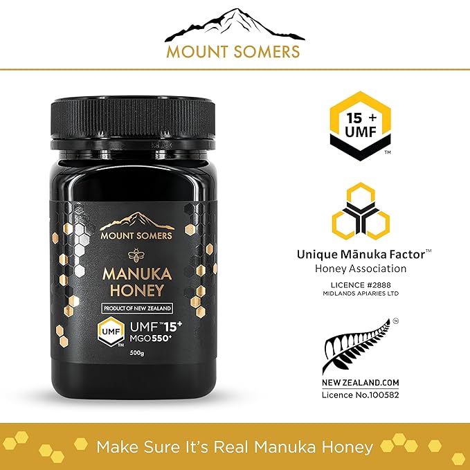 Mount Somers Premium Manuka Honey MGO 514+ / UMF 15+ 100% Pure New Zealand Manuka Honey - Genuine