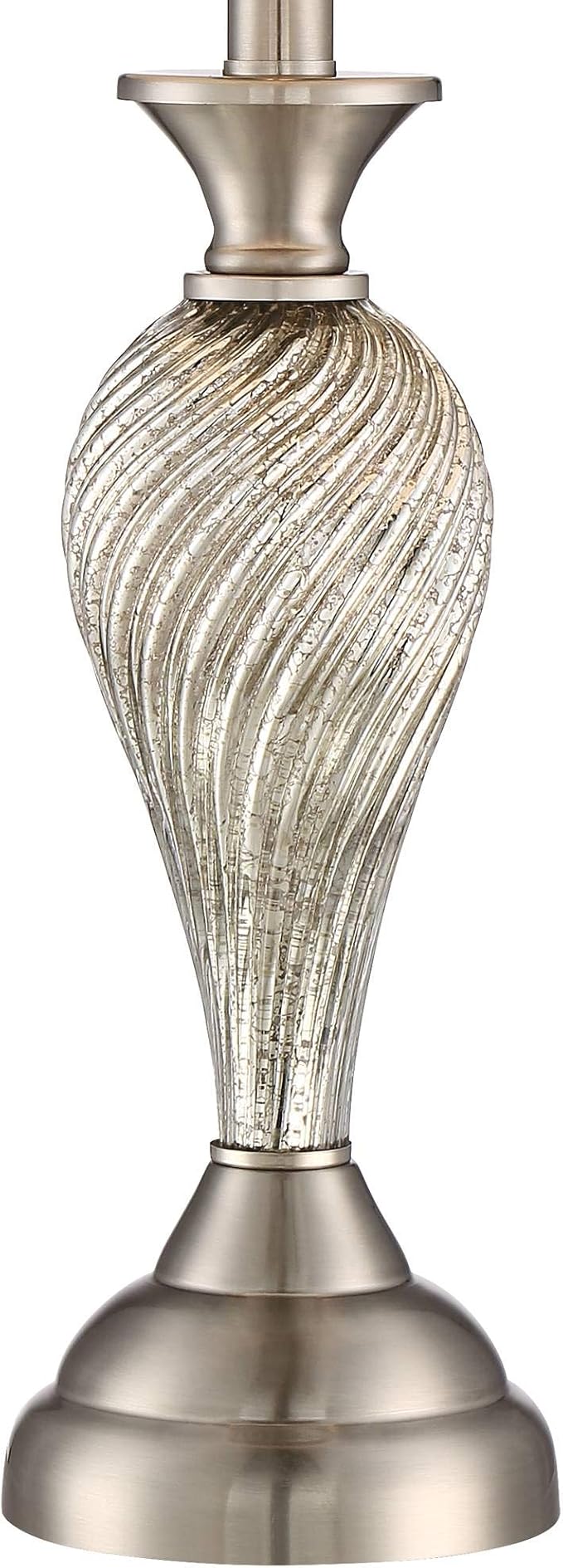 Regency Hill Arden 25" High Modern Table Lamps Set of 2 Table Top Dimmer Silver Brushed Nickel