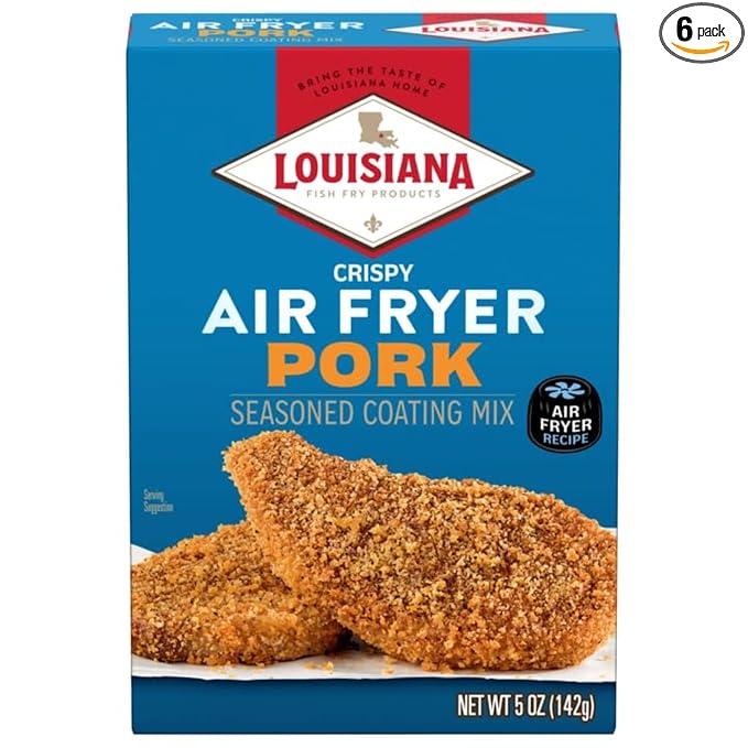 Louisiana Fish Fry Products Air Fry Pork Coating Mix, 5 Oz, Pack of 6