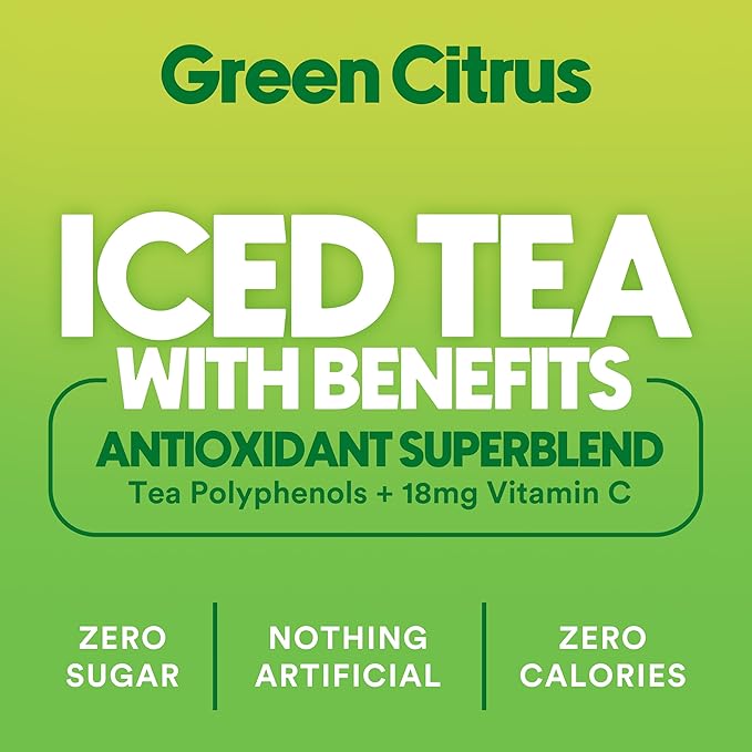 Ryl Iced Tea, Green Citrus Tea, Antioxidant Superblend, Zero Sugar, Low Carb, Zero Calorie - 16.0