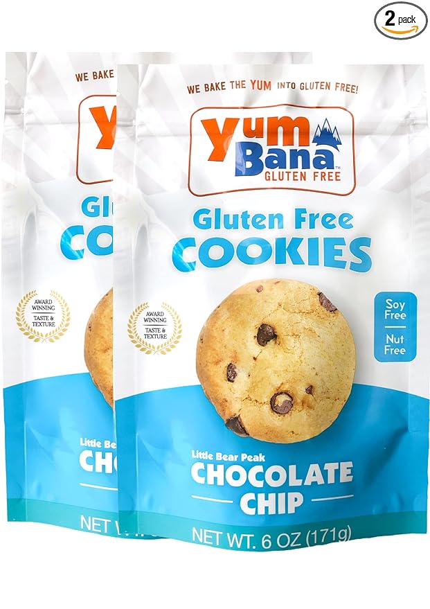 Yumbana Gluten Free Chocolate Chip Cookies - Soy Free, Nut Free Cookies - No Artificial Flavors or