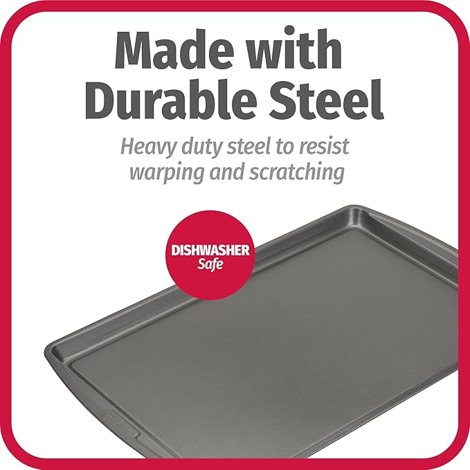GoodCook AirPerfect Non-Stick 17” X 11" Cookie Sheet Set , Homemade, Frozen & Leftover Slices, Set