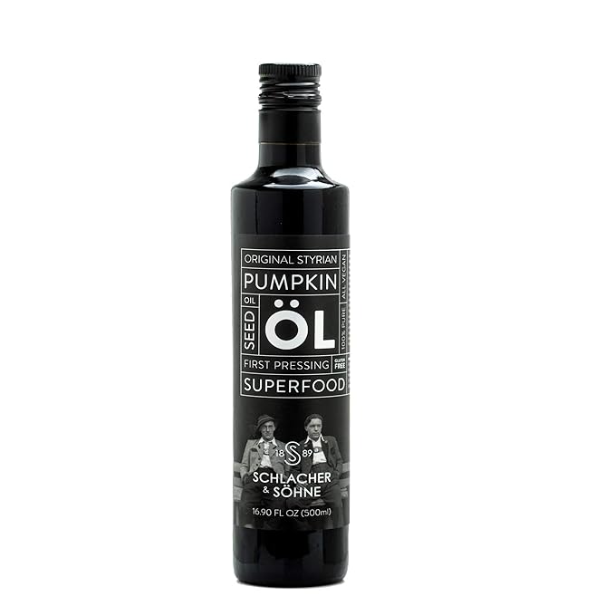Schlacher & S철hne Styrian Pumpkin Seed Oil: 100% Pure, Cold Pressed, Non GMO, Gluten Free, Vegan