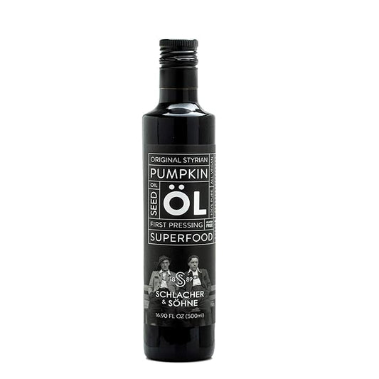 Schlacher & S철hne Styrian Pumpkin Seed Oil: 100% Pure, Cold Pressed, Non GMO, Gluten Free, Vegan