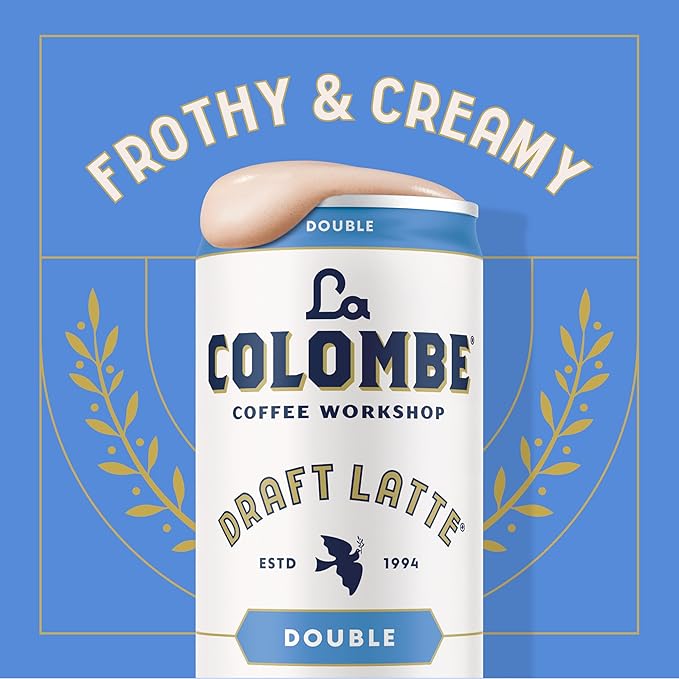 La Colombe Coffee, Double Draft Latte, 11 fl oz Cans (Pack of 12), Coffeehouse Quality Cold Brew