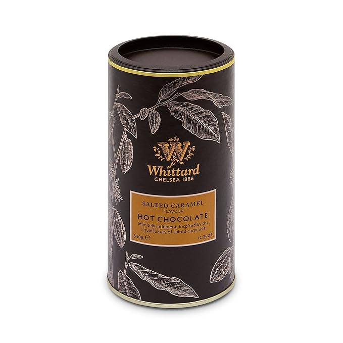 Whittard of Chelsea - Salted Caramel Flavor Hot Chocolate - Milk Chocolate Mix, Vegetarian, Vegan