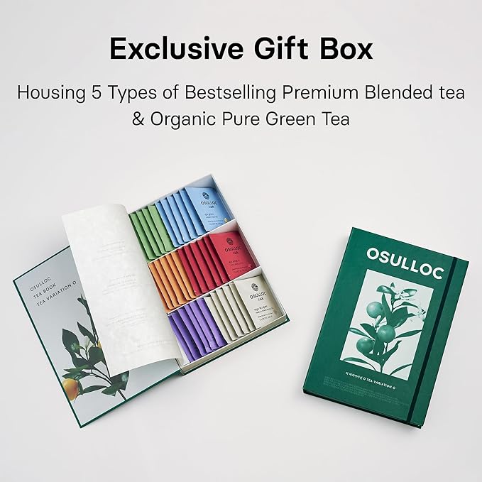 OSULLOC TEA VARIATION "O" (36 Count, 6 Types x 6 ea), Elegant & Sophisticated designed Tea Gift