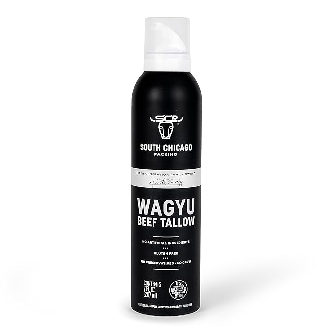 South Chicago Packing Wagyu Beef Tallow Spray, Umami-Rich, Flavorful, Perfect for Sauteing