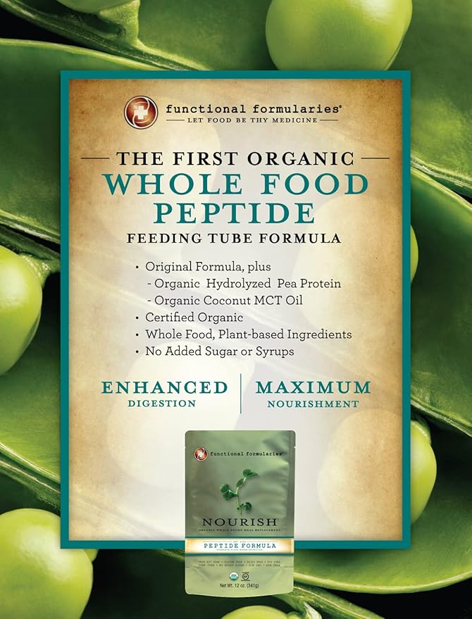 Functional Formularies Nourish Peptide Organic Tube Feeding Formula and Nutritional Meal