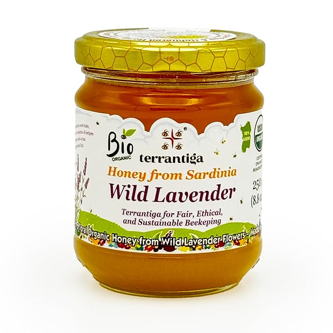 Wild Lavender Organic Raw Honey from Wild Lavender Flowers, Artisanal Fruity and Harmonious Sweet