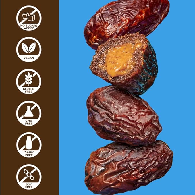 Realsy Filled Medjool Dates, Organic Dates with No Sugar Added, Gluten-Free, Vegan, All Natural