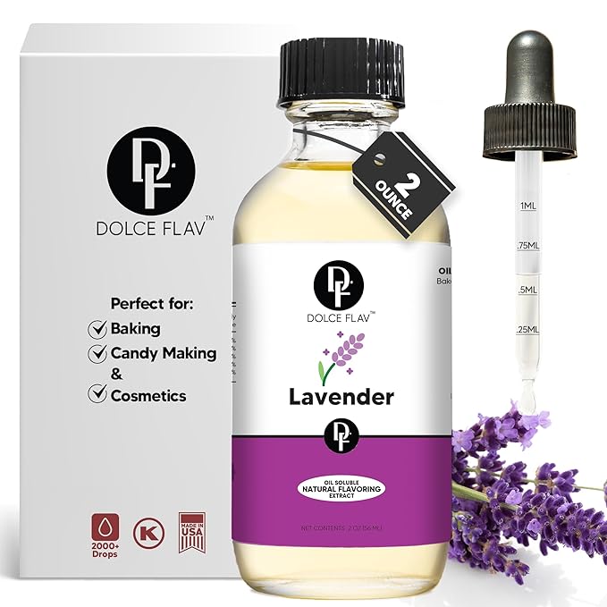 Dolce Flav Natural Lavender Extract ??2 Ounce Oil-Soluble Kosher, Sugar-Free, Concentrated Floral