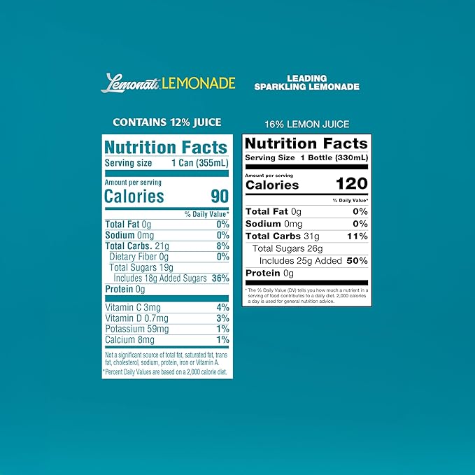 Lemonati Lemonade Sparkling Original Lemonade, No Artificial Sweeteners or Flavors, Gluten-Free
