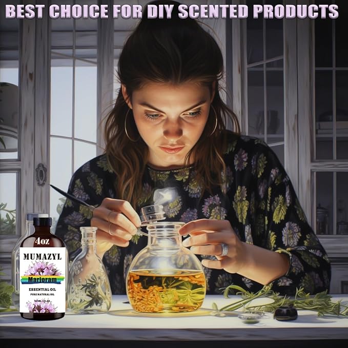 Marjoram Essential Oil, Marjoram Oil 4 Fl Oz 120ML for Diffuser Humidifier Yoga Cleaning DIY Candle