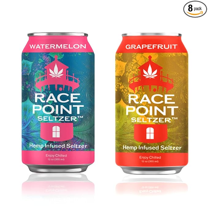 Race Point Seltzer Infused Sparkling Flavored Water – All-Natural Flavor Drink- Refresh, Relax