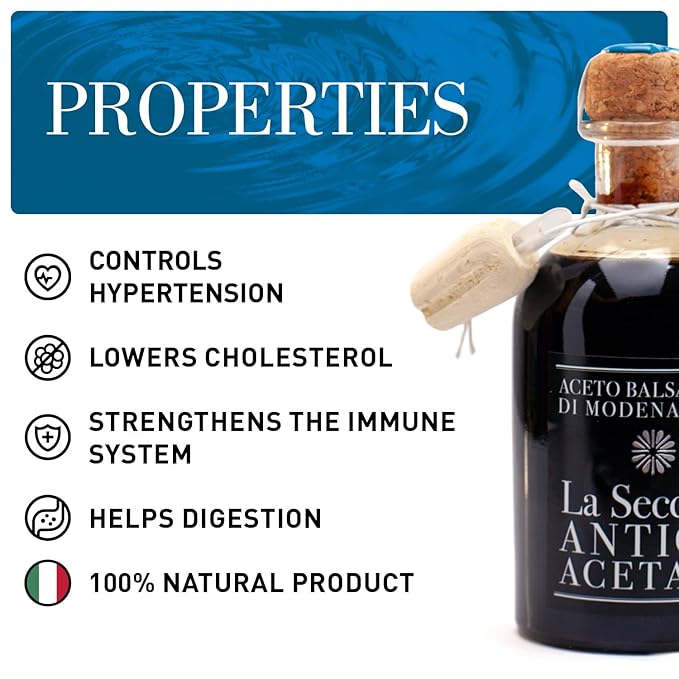 La Secchia Balsamic Vinegar of Modena PGI "Three Stars", Aged in 12 Cherry-Mulberry Barrels, Medium