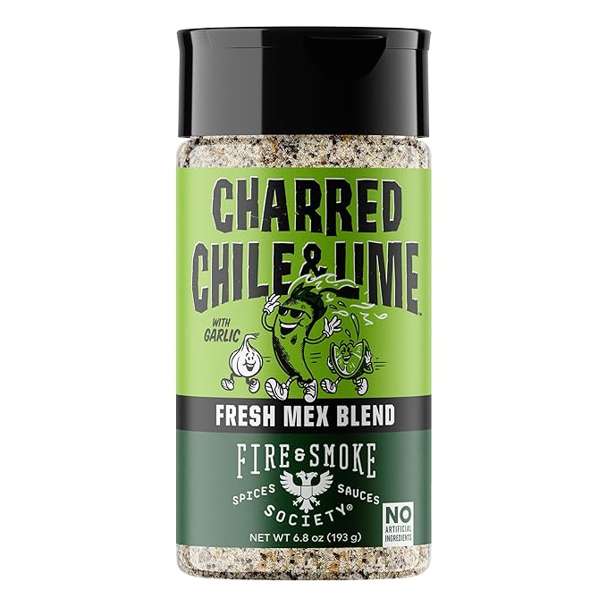 Fire & Smoke Society Charred Chile & Lime Mexican Seasoning | Jalapeno Peppers, Garlic, Salt and
