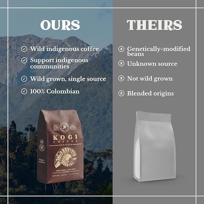 The Younger Brothers Trading Co. Kogi Coffee | Indigenous Wild Grown Whole Bean | Ethically Sourced