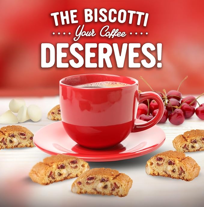 Cooper Street Twice-Baked Cherry White Chip Biscotti Cookies (16 oz) ??Over 50 Biscotti Cookies per